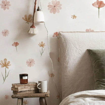 Boho Floral Wall Stickers for Kids Bedroom & Nursery