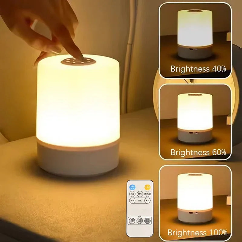 Dimmable LED Bedside Night Light – Touch Table Lamp