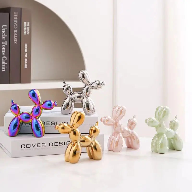 Ceramic Balloon Dog Sculpture Home Decor Figurine