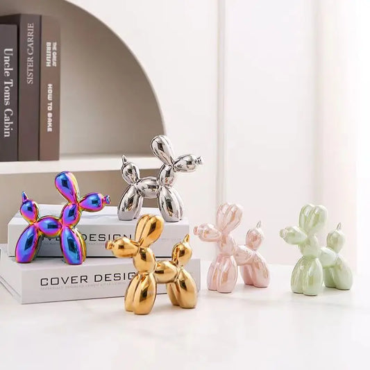 Ceramic Balloon Dog Sculpture Home Decor Figurine