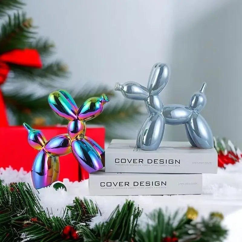 Ceramic Balloon Dog Sculpture Home Decor Figurine