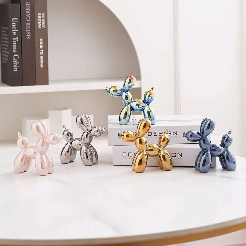 Ceramic Balloon Dog Sculpture Home Decor Figurine