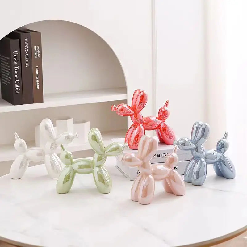 Ceramic Balloon Dog Sculpture Home Decor Figurine
