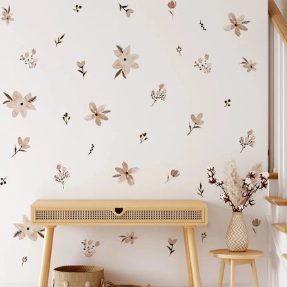 Boho Floral Wall Stickers for Kids Bedroom & Nursery
